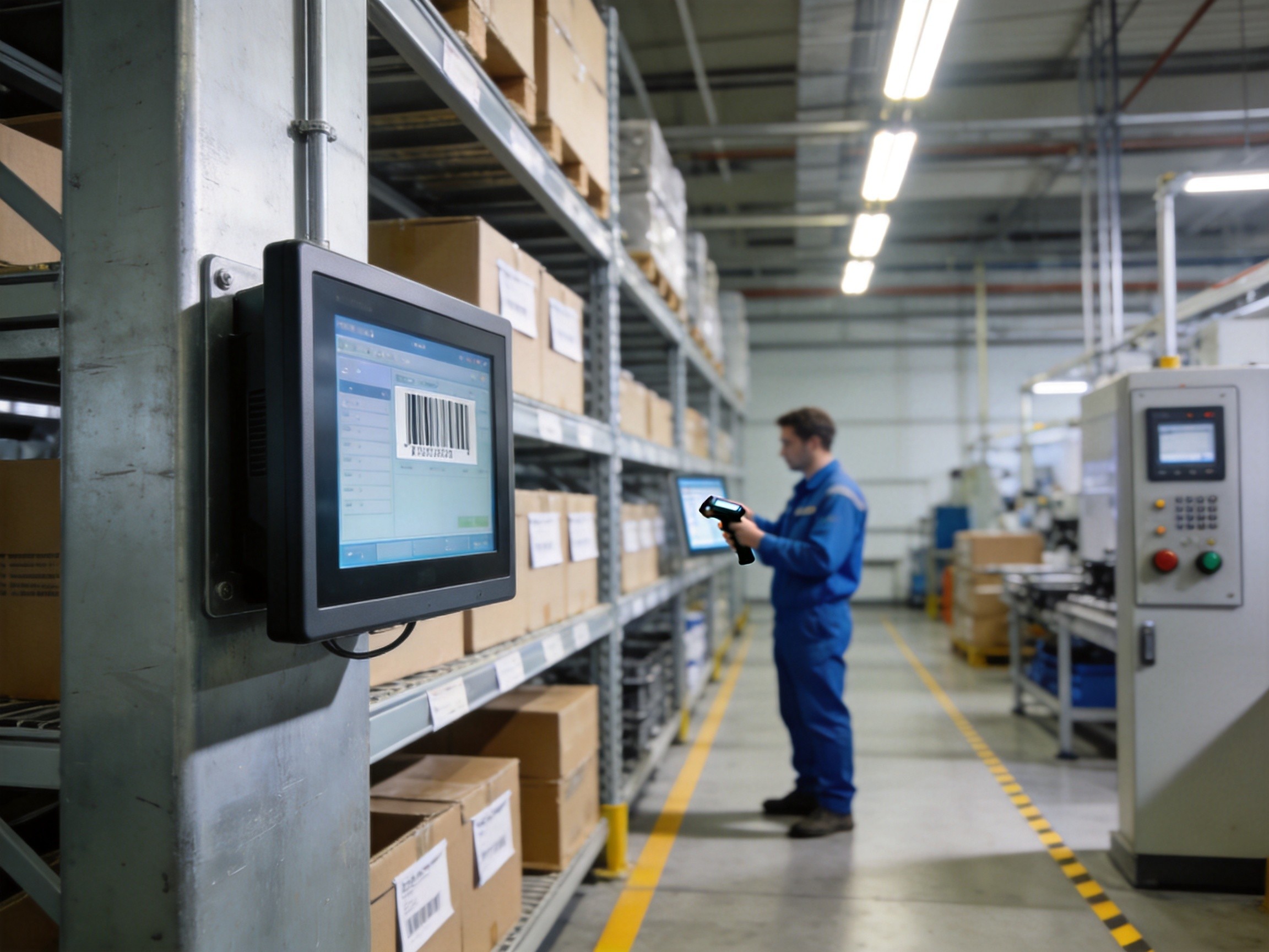 工业平板电脑嵌入式安装在机柜面板上