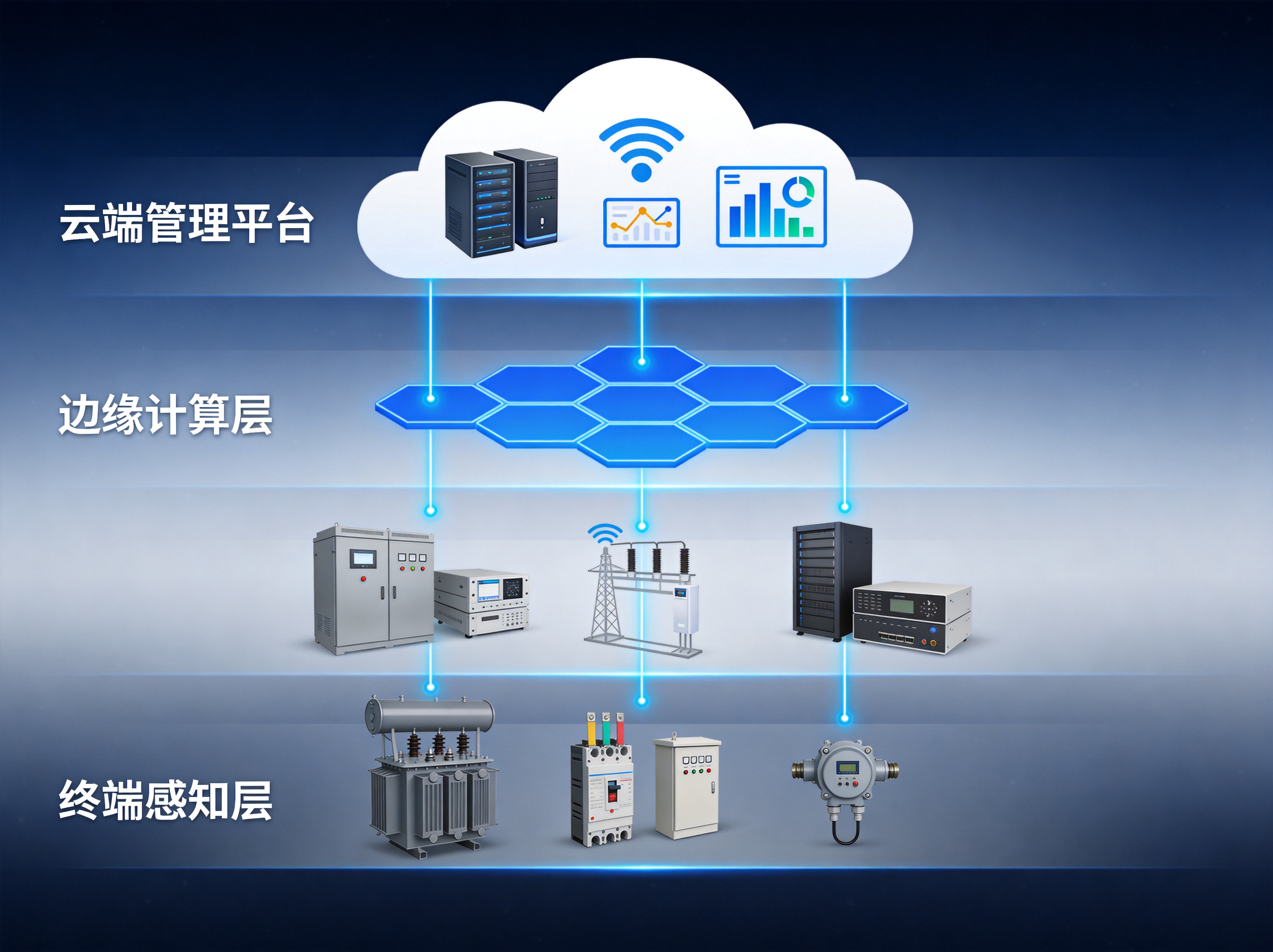 智能变电站架构中,显示终端是人机交互的核心节点 智能变电站架构示意图