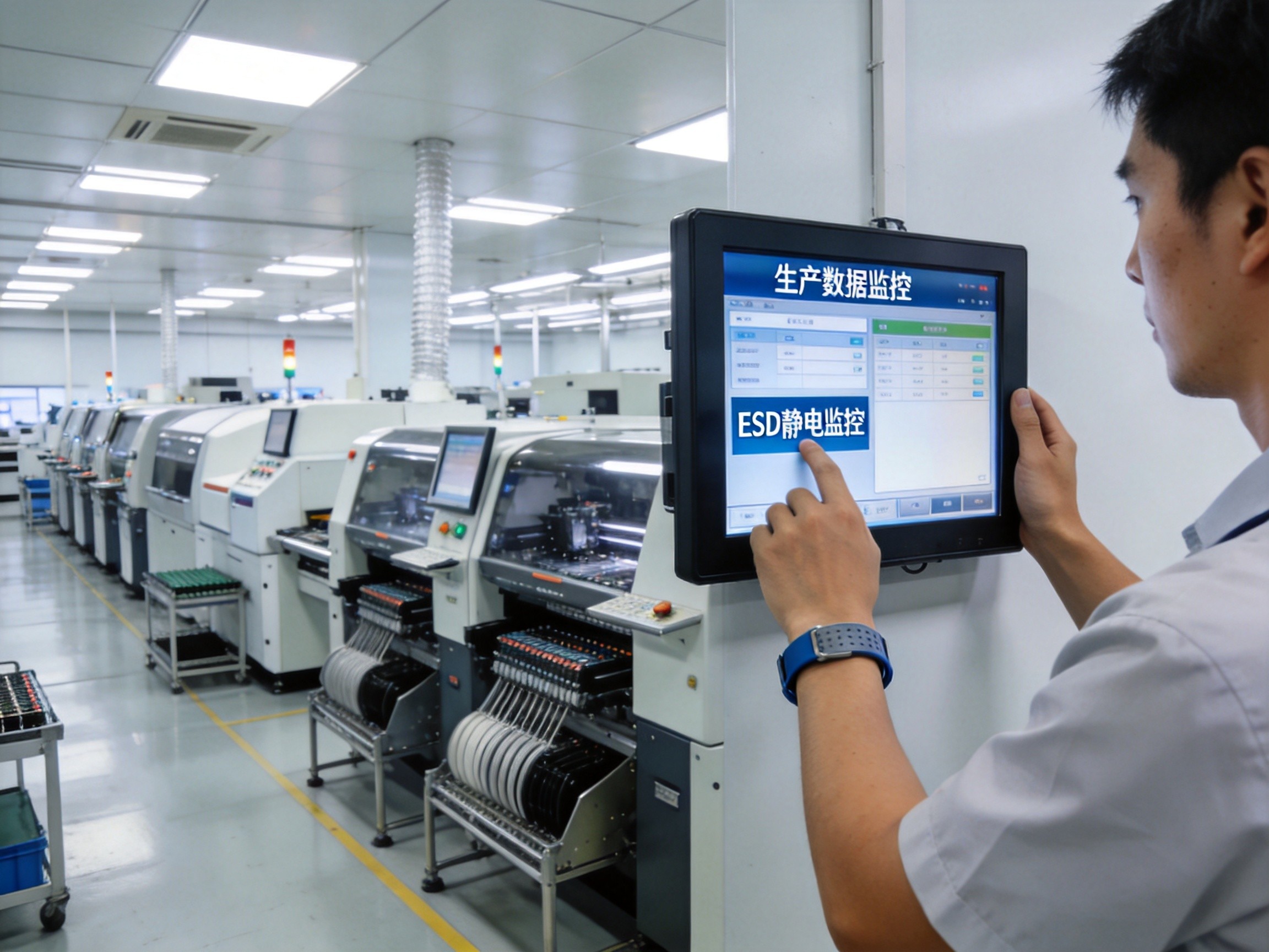 SMT车间离子风机静电防护场景 SMT车间离子风机静电防护场景