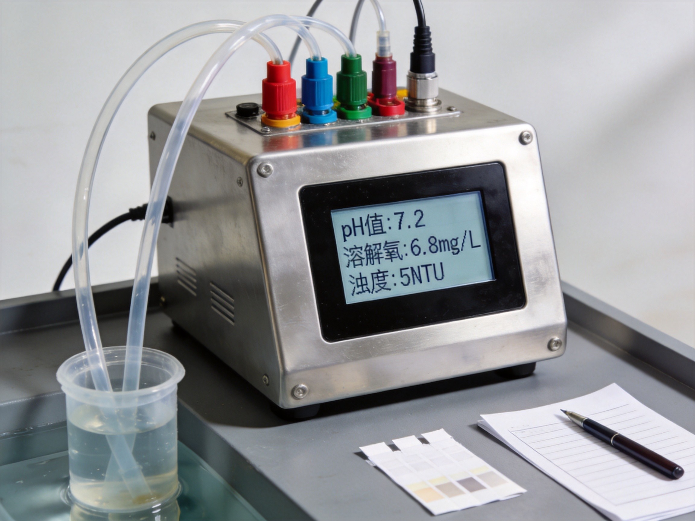 水质监测设备触控操作界面 水质监测设备操作界面