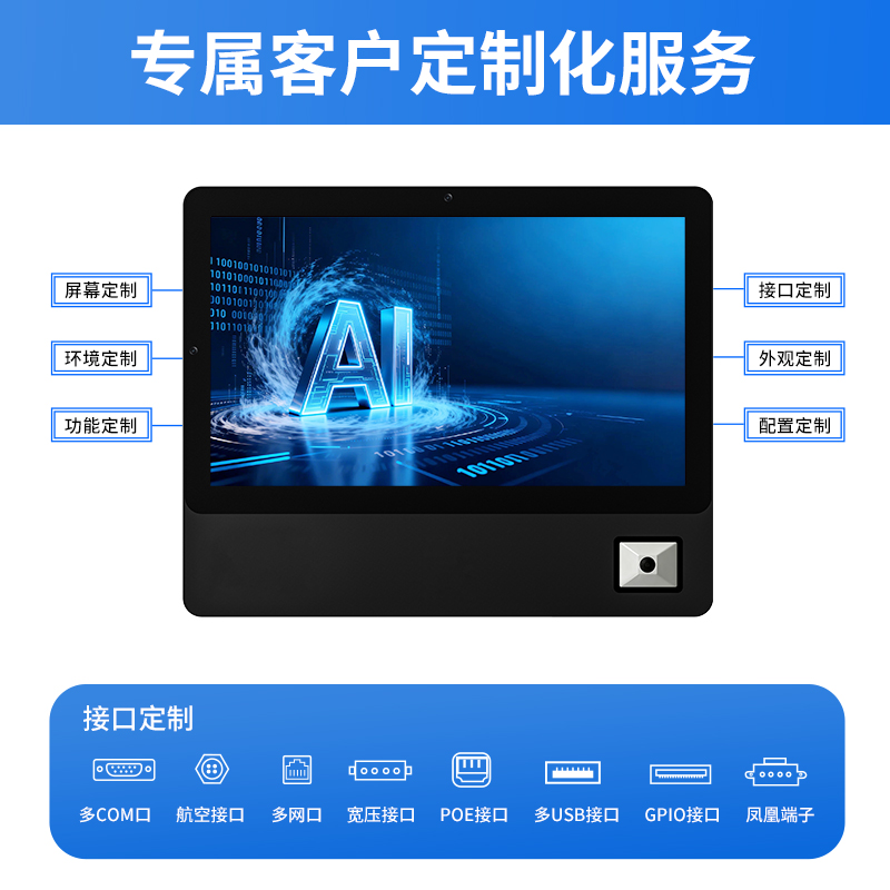 控显P2A MES工位一体机支持屏幕、模块、接口等多维度定制