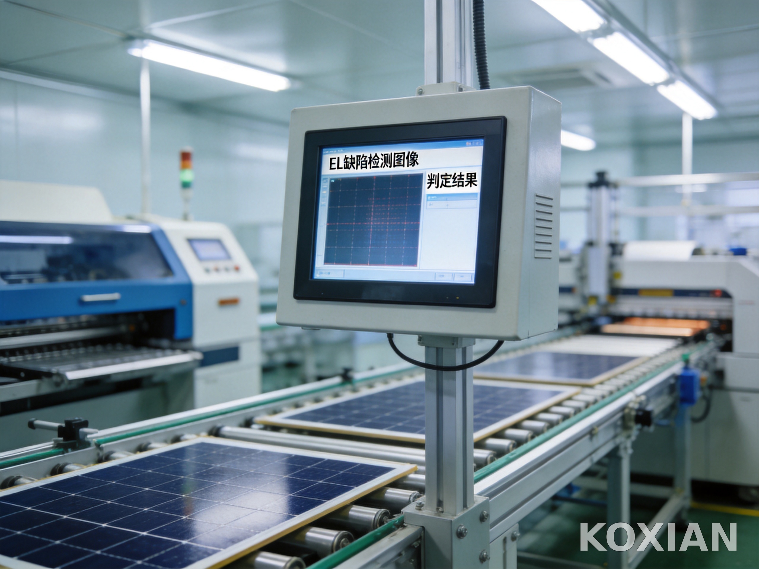 光伏检测工位工业平板显示器 光伏组件检测工位嵌入式工业平板显示器缺陷判定
