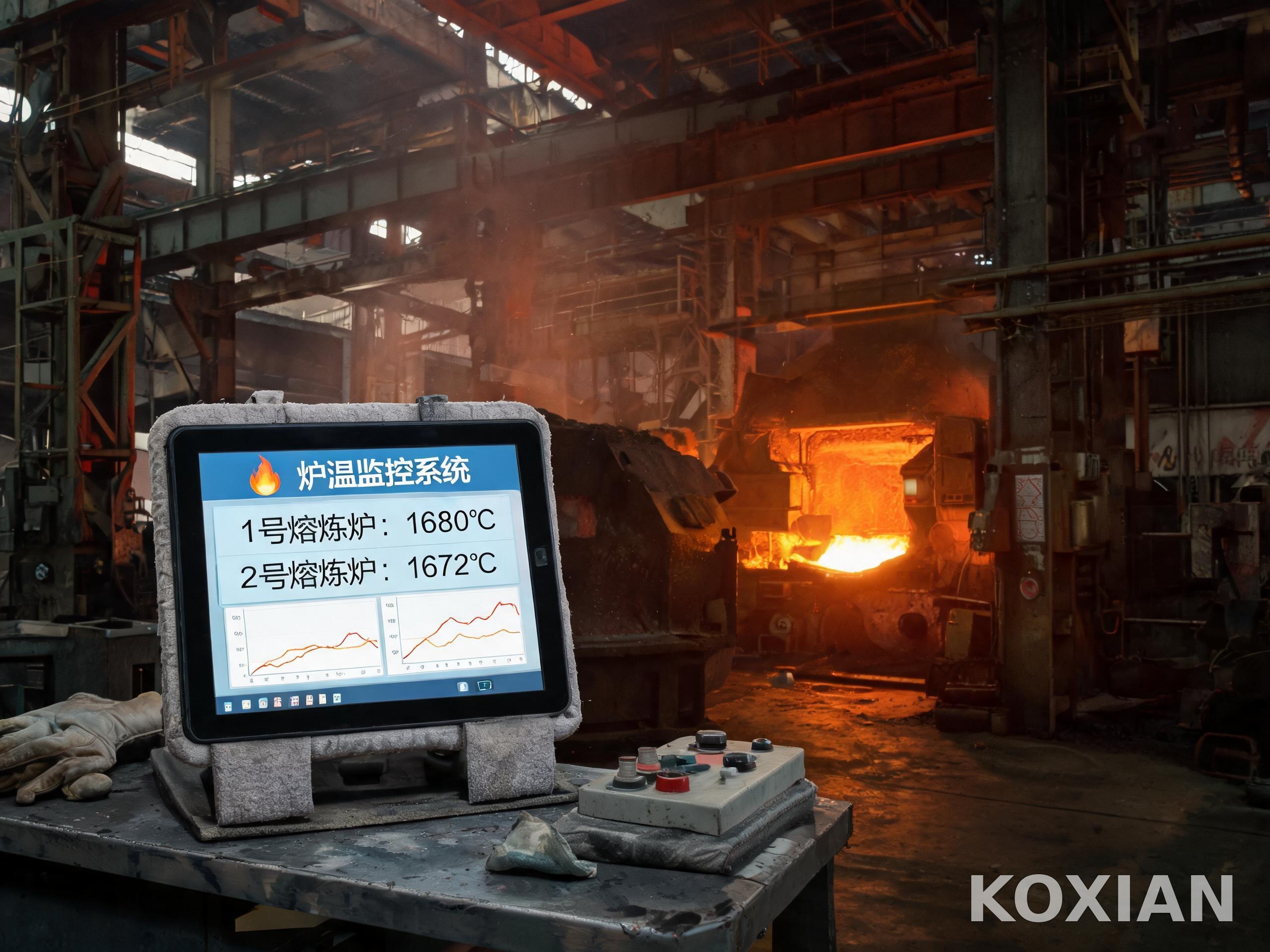 冶金车间的高温工况 工业级平板电脑在冶金高温车间的隔热支架安装