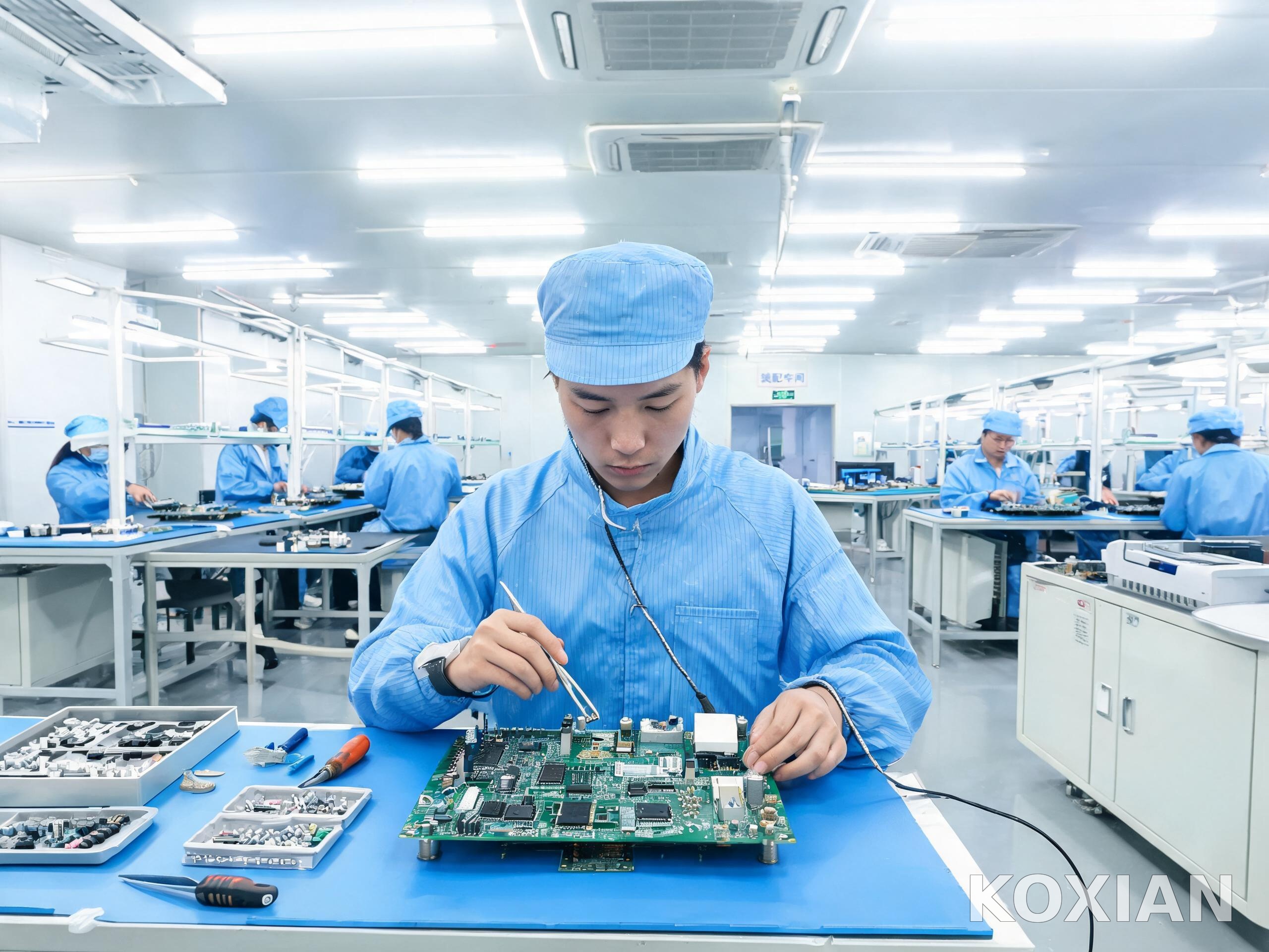 工業平板電腦工廠裝配車間生產線作業現場 工業平板電腦工廠裝配車間生產線作業現場