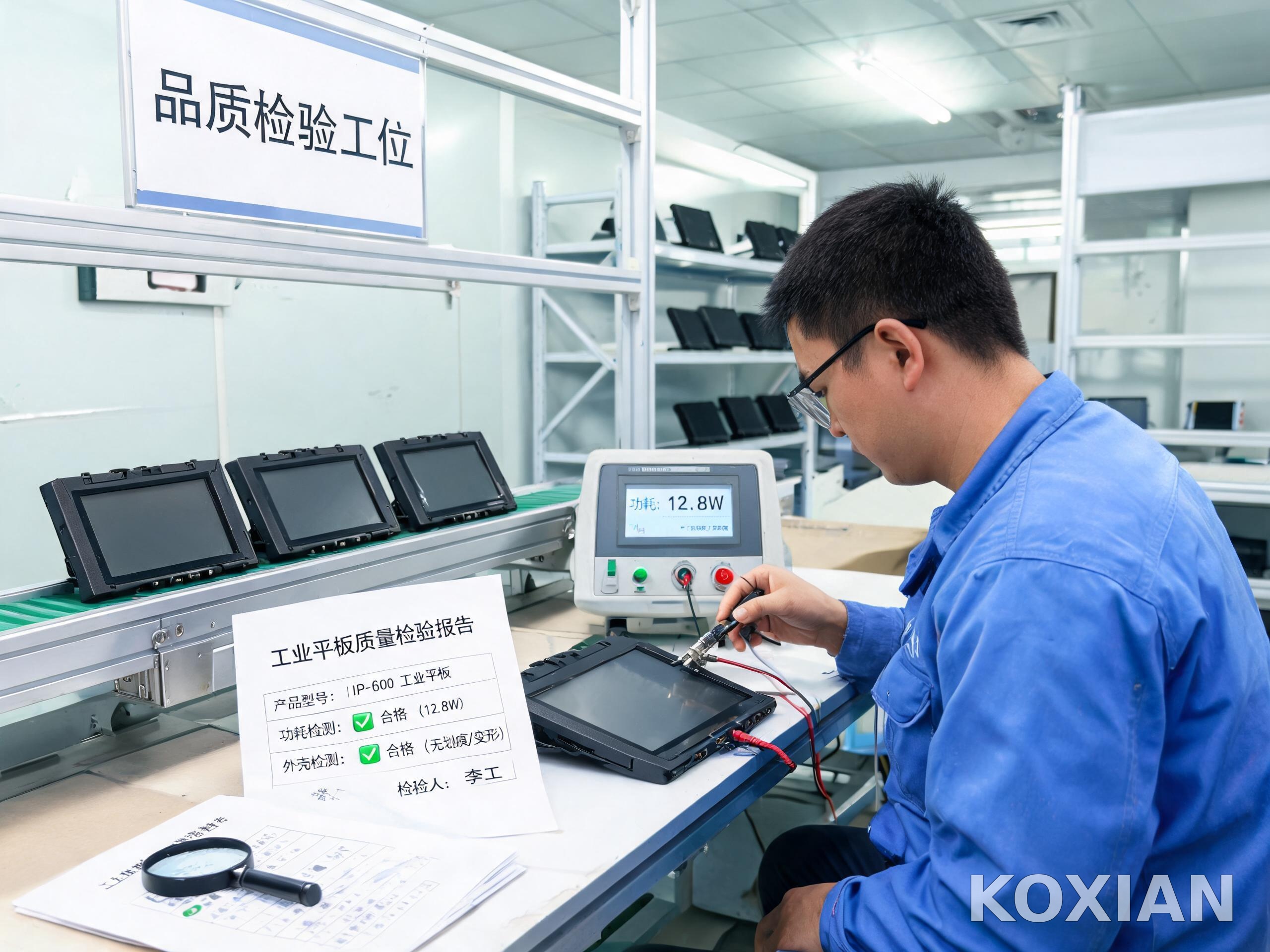 工業平板電腦工廠質量檢驗工位功耗實測作業 工業平板電腦工廠質量檢驗工位功耗實測作業