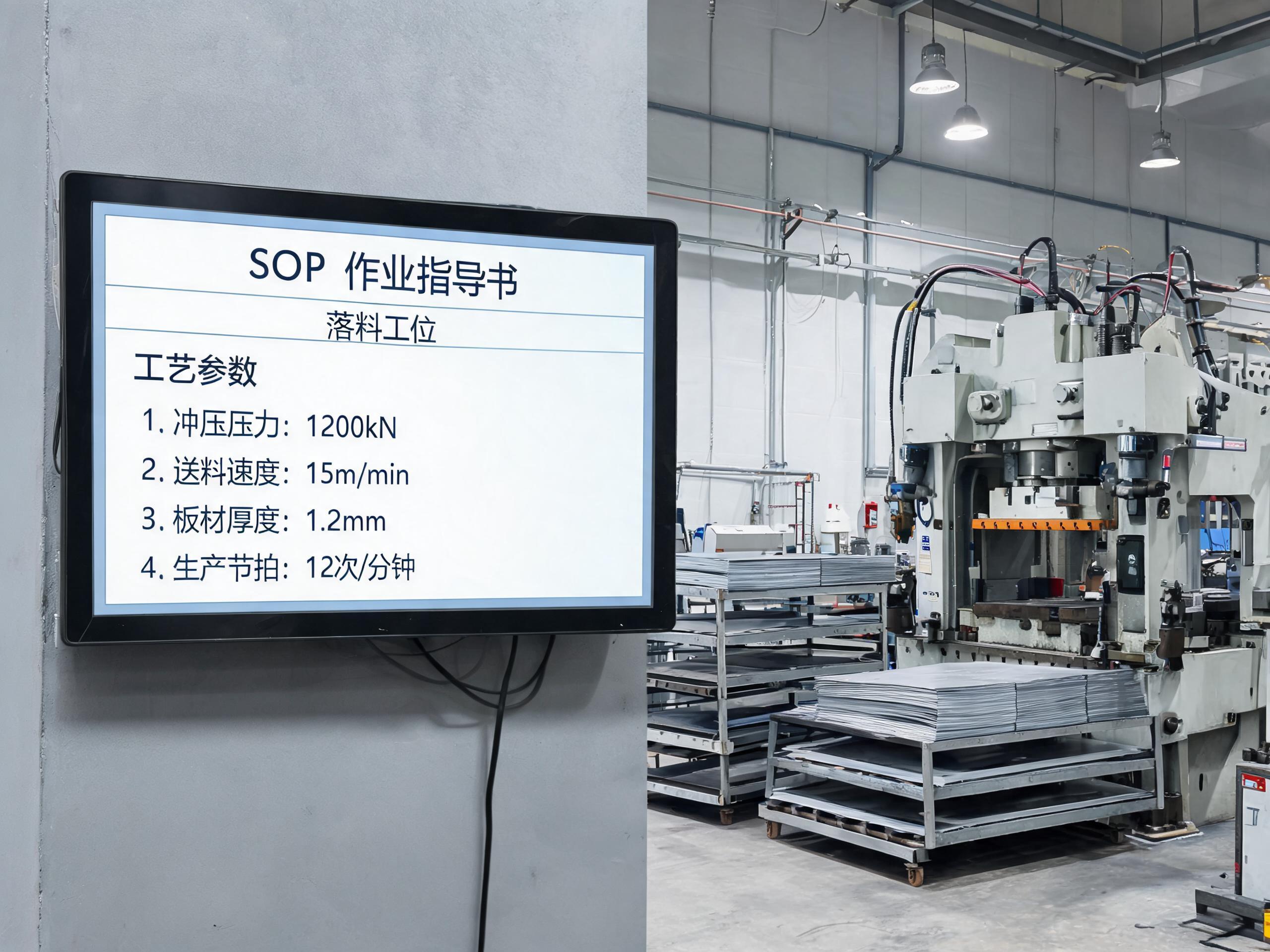 冲压落料工位壁挂安装工控触碰一体机显示作业指导书 冲压落料工位壁挂安装工控触碰一体机显示作业指导书