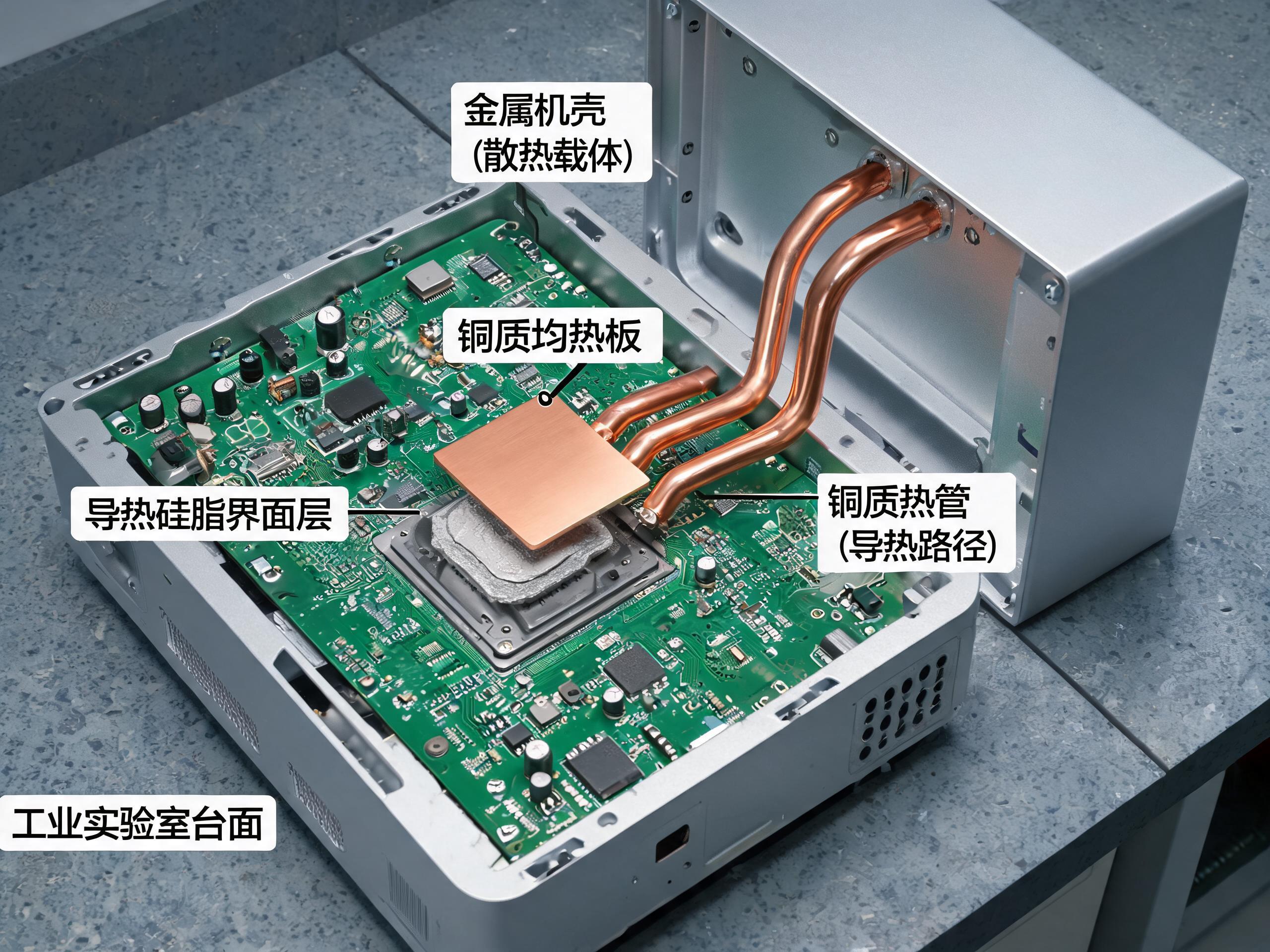 mes工业一体机内部热管与均热板导热路径拆解结构 mes工业一体机内部热管与均热板导热路径拆解结构
