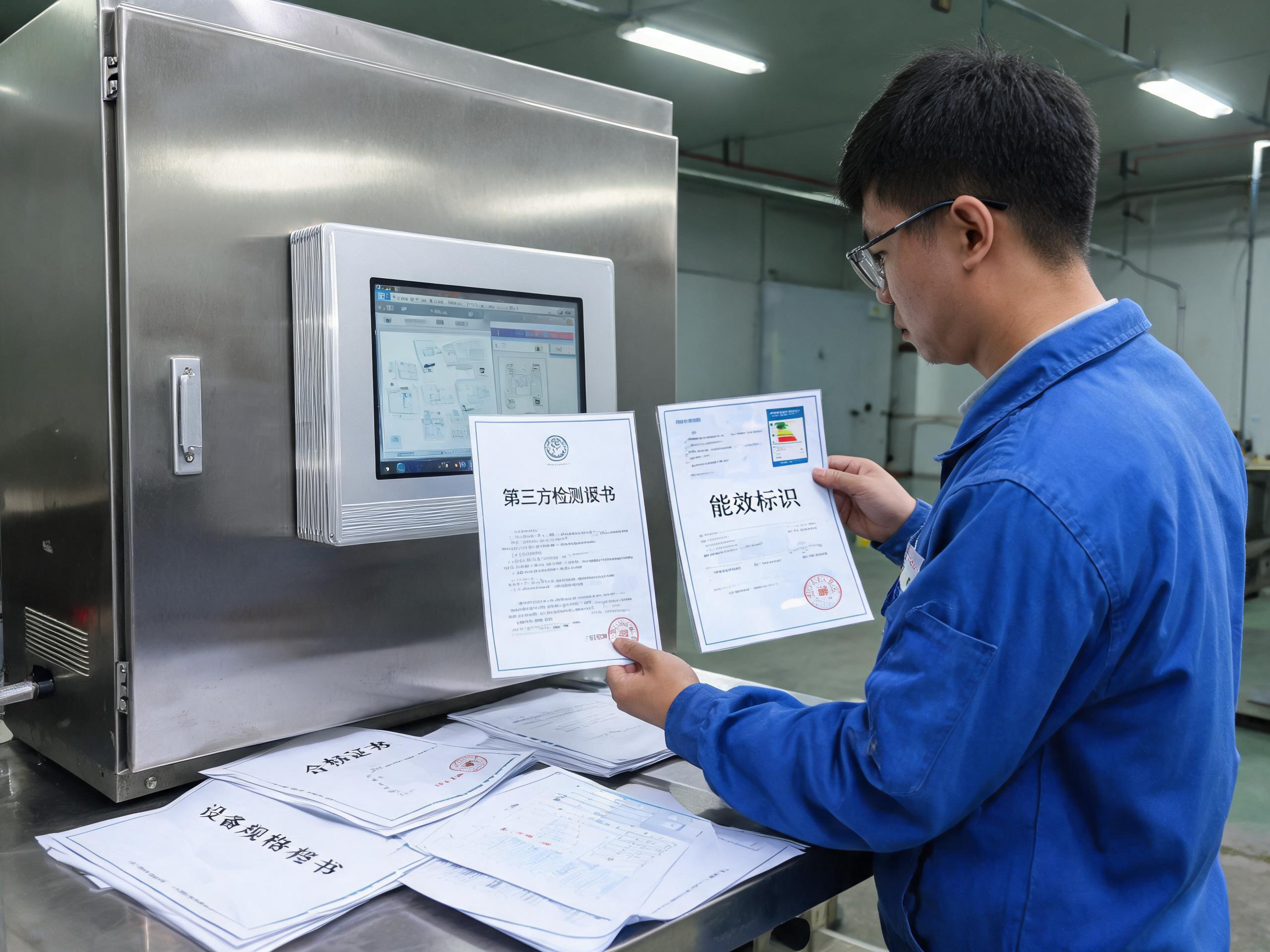 工业一体机触摸屏合规验收现场核对第三方检测报告与能效标识