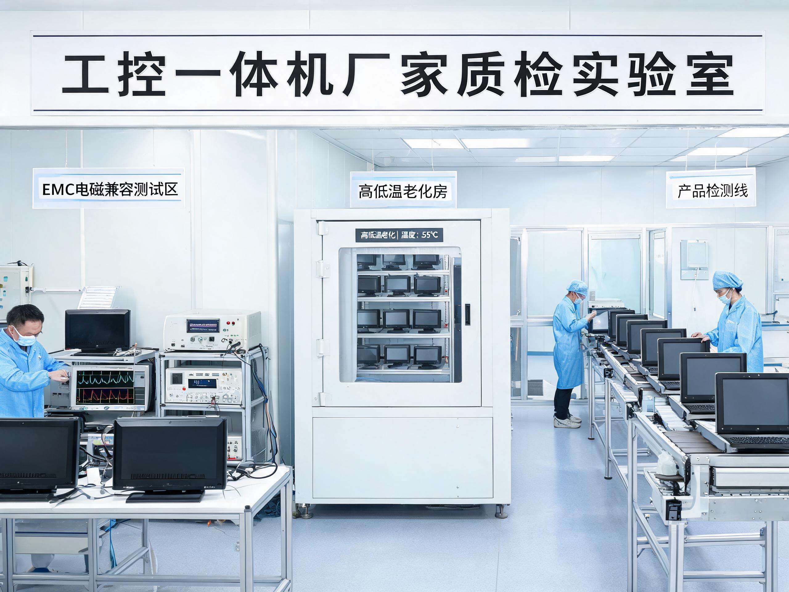 工业触摸工控一体机质检实验室EMC电磁兼容测试高低温老化房全封闭机身产品检测线