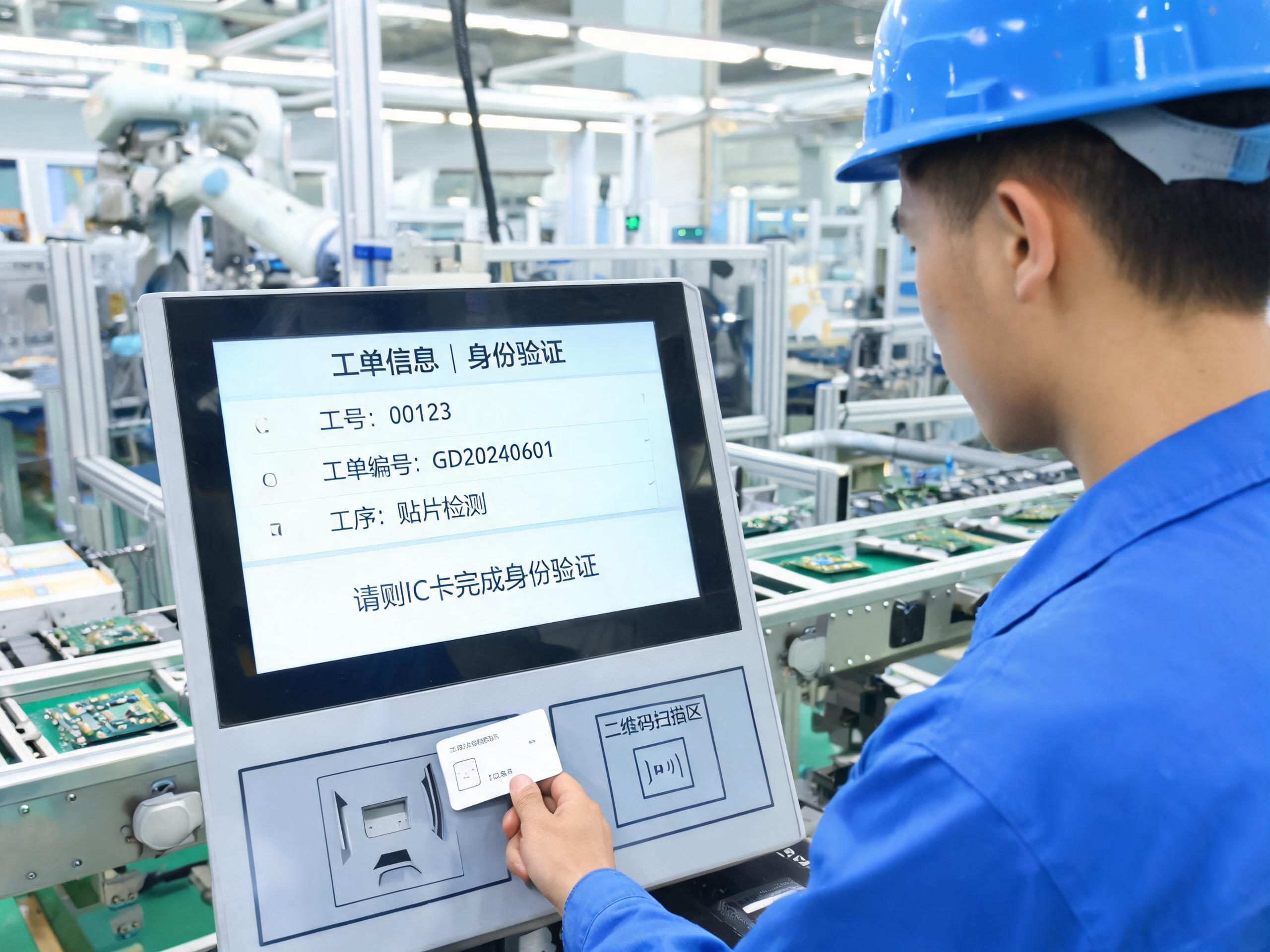 MES工位终端集成刷卡扫码功能实现快速身份识别