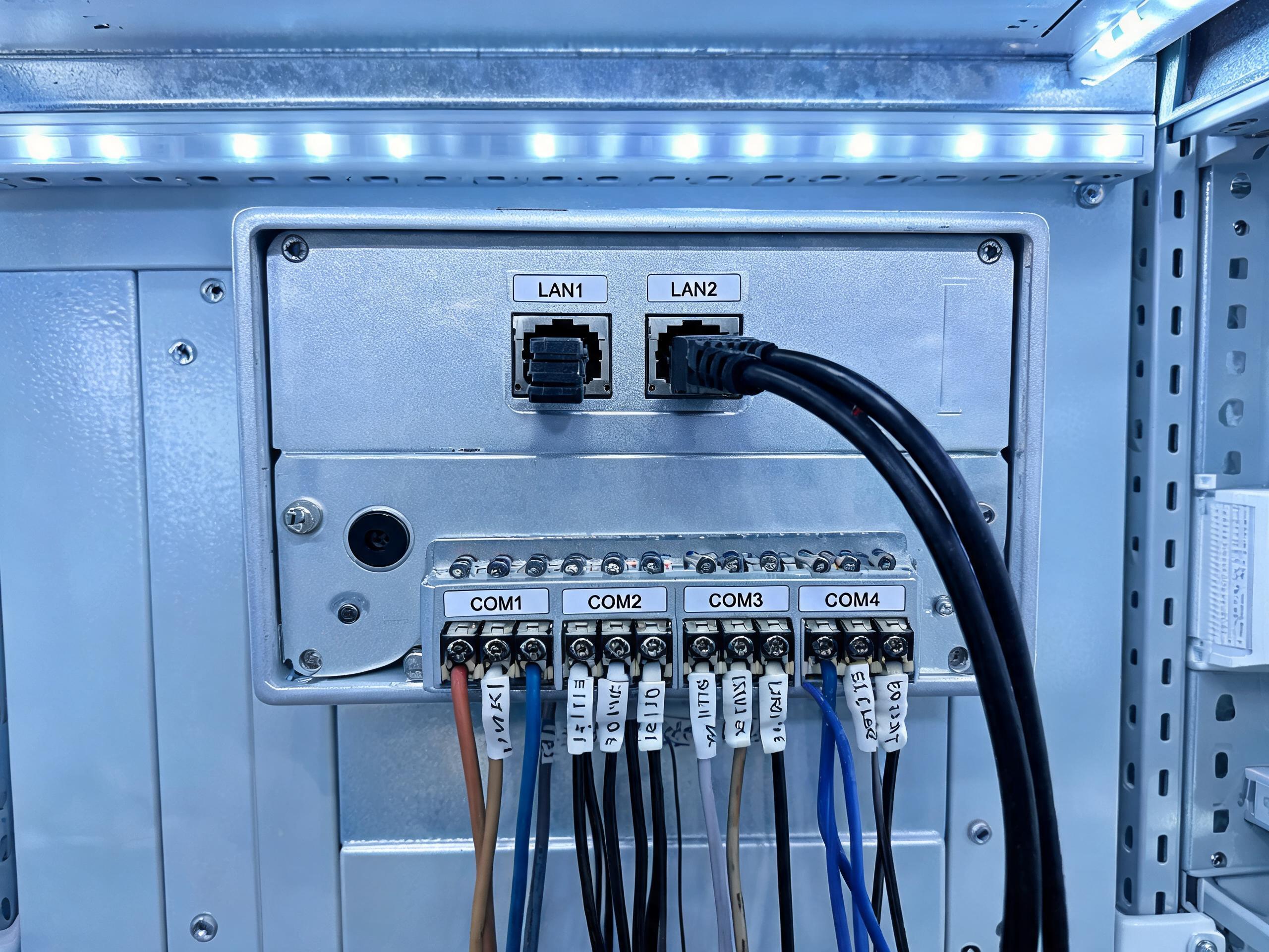 接口布线核对 MES工位终端一体机双网口与多串口接线核对