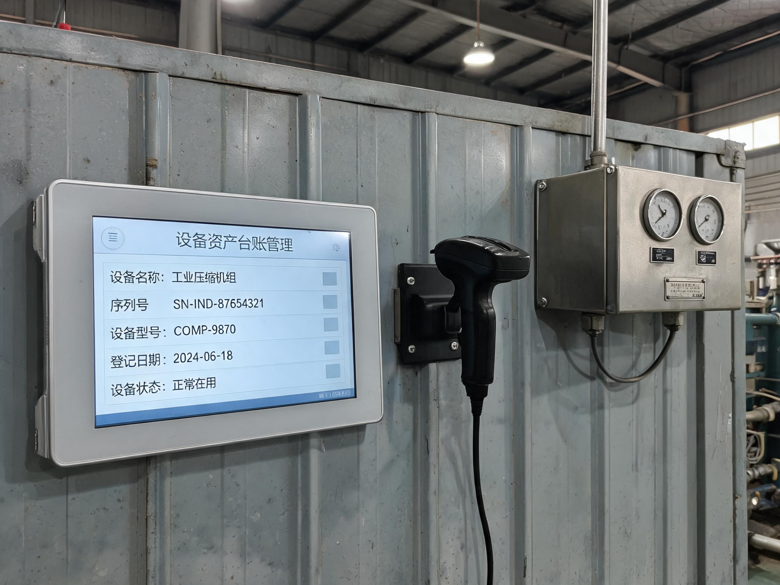 奖补申报口径下的终端台账价值 工业厂家平板电脑壁挂展示设备资产台账管理界面