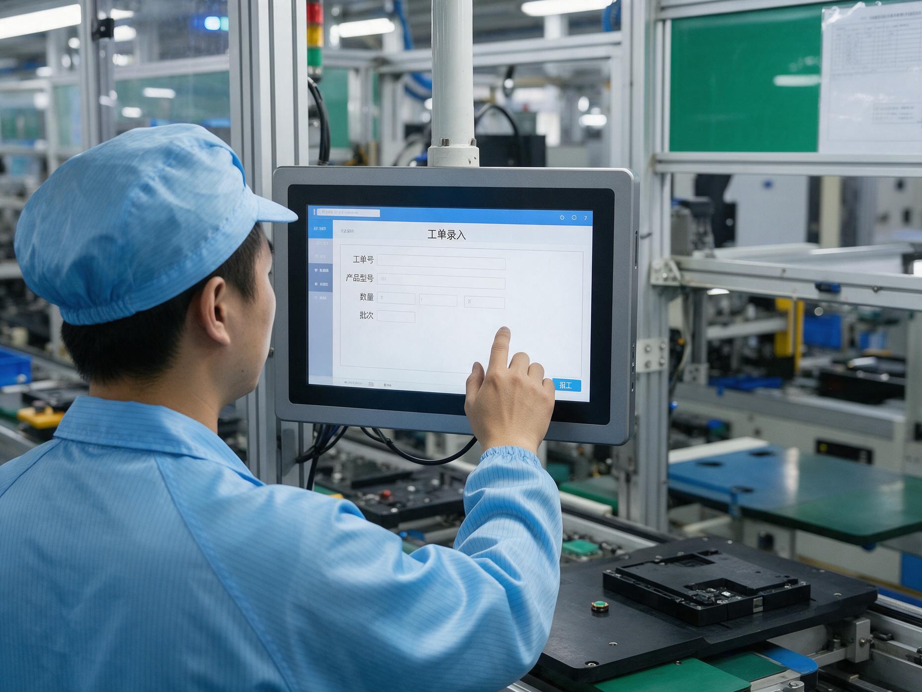 15.6寸工业显示器触控精度测试 15.6寸工业显示器电容触控操作界面