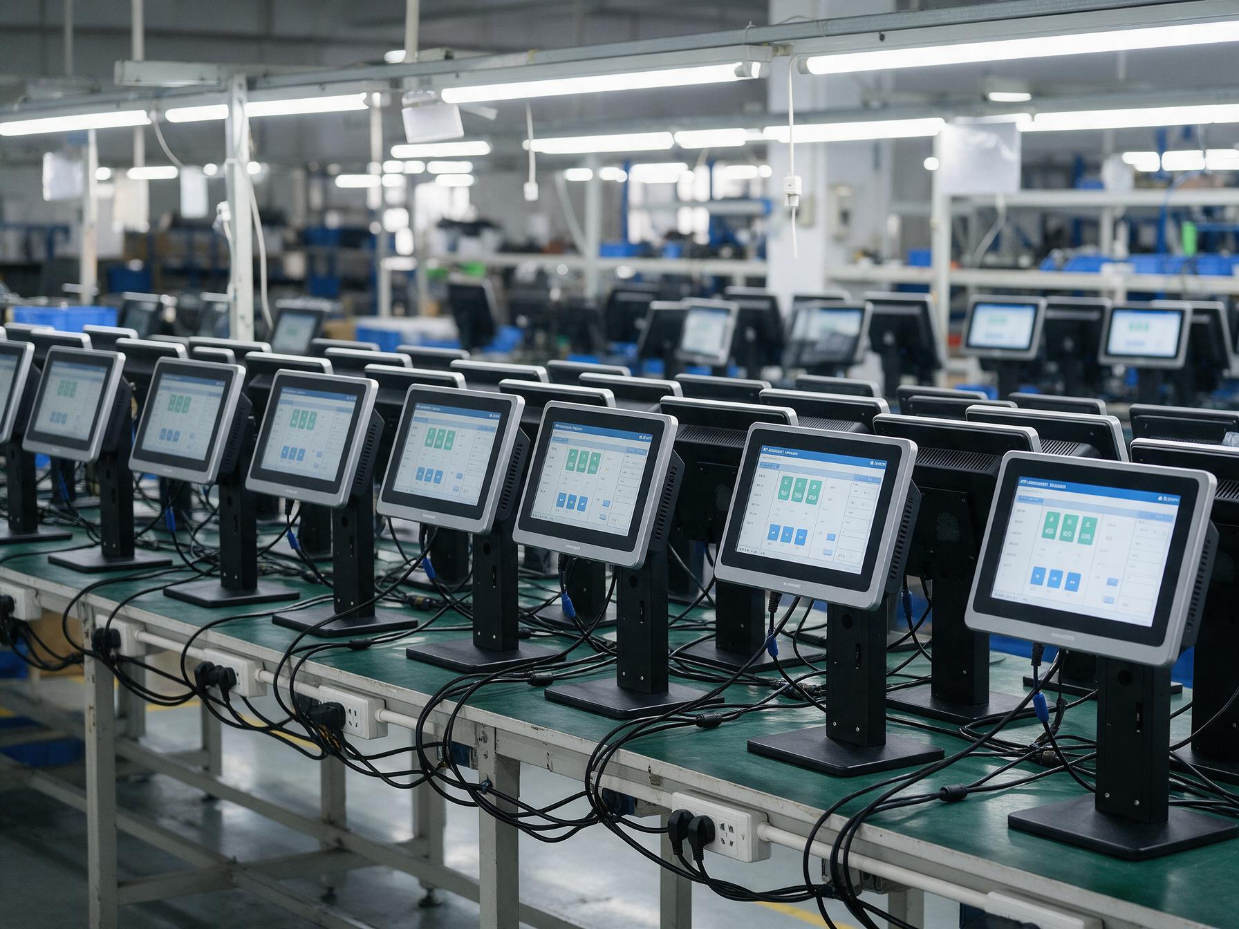MES工控一体机批量部署 MES工控一体机批量部署的工位阵列