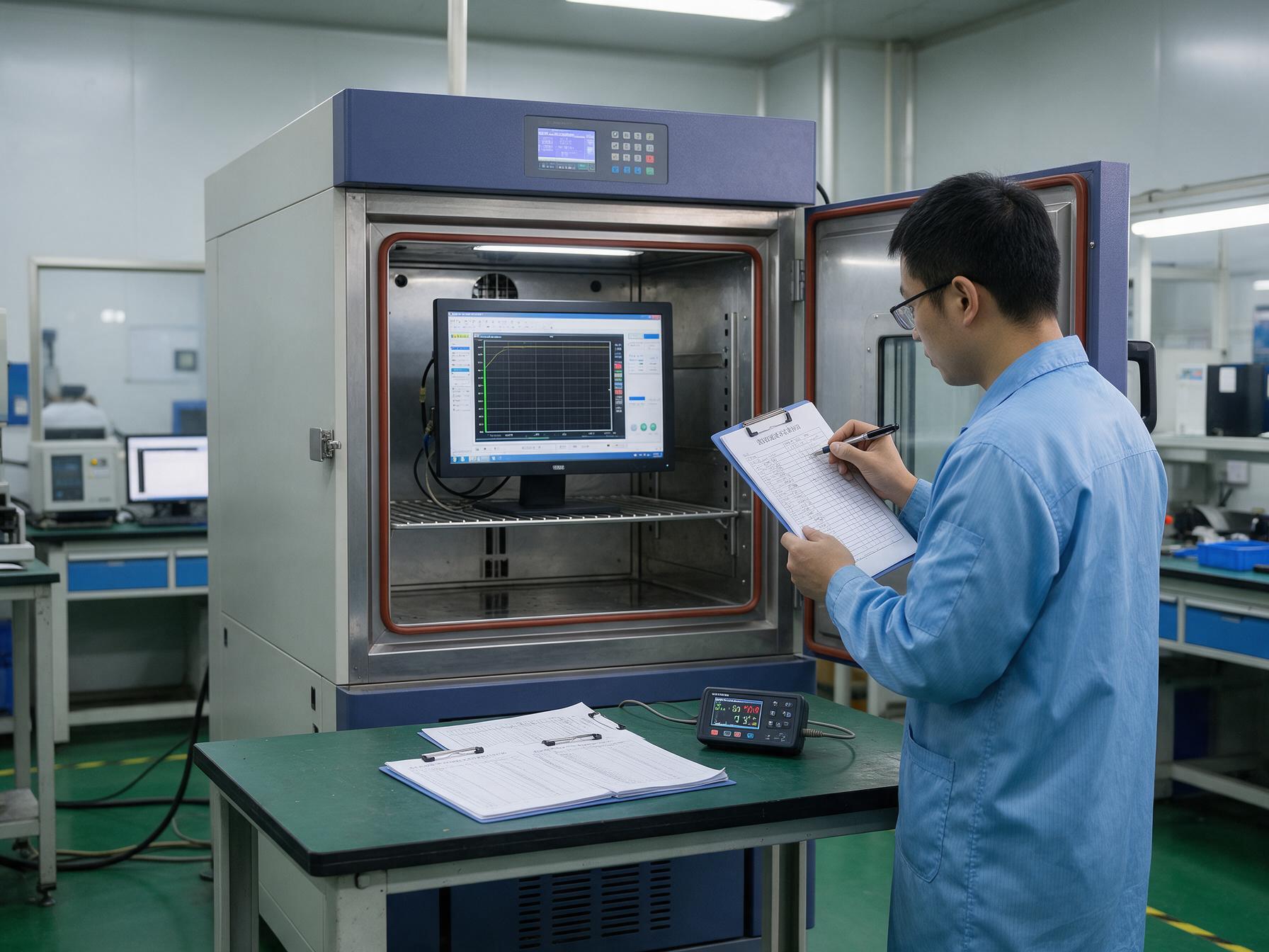 15.6工业显示器整机高低温试验箱温区验证